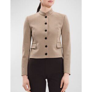 NWT Theory Utility Riding Jacket in Pattern Knit Multi